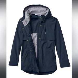 Athleta Any Day Anorak Rain Jacket Hooded Navy XS